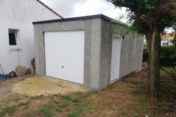 Garage en béton avant enduit